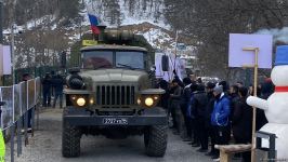 Vehicles of Russian peacekeepers pass freely along Azerbaijan's Lachin-Khankendi road (PHOTO/VIDEO)