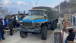 Three more supply vehicles of Russian peacekeepers drive freely along Azerbaijan's Lachin-Khankendi road (PHOTO/VIDEO)