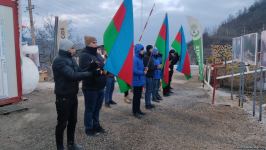 Peaceful protest continues on Azerbaijan's Lachin-Khankendi road despite cold weather (PHOTO)