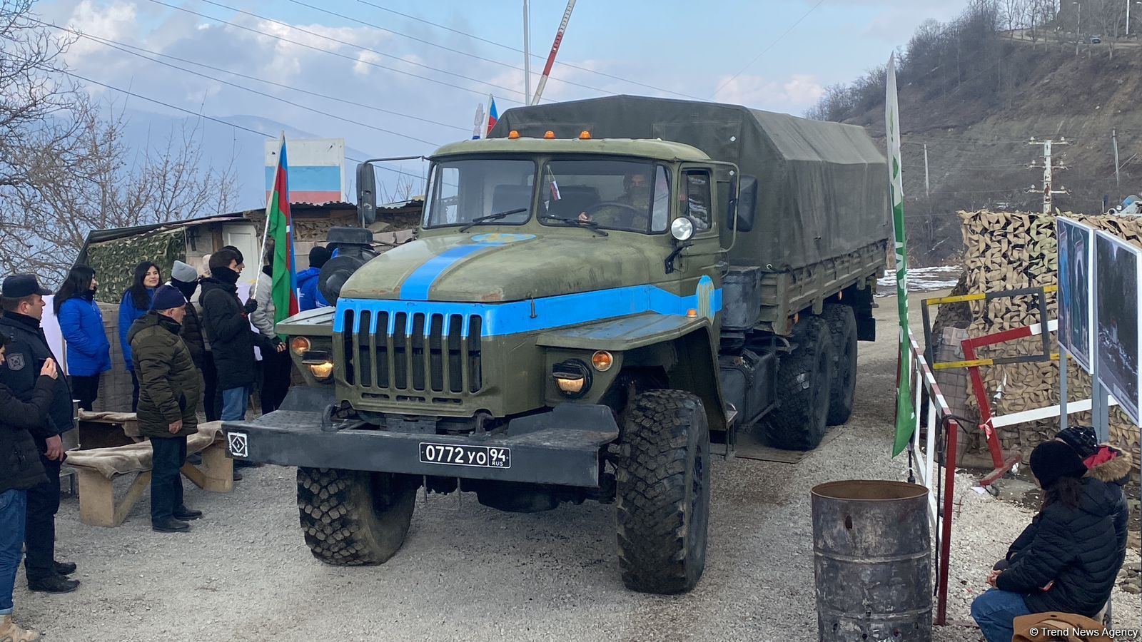 Three more supply vehicles of Russian peacekeepers drive freely along Azerbaijan's Lachin-Khankendi road (PHOTO/VIDEO)