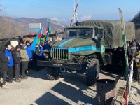 More vehicles of Russian peacekeepers pass freely along Azerbaijan's Lachin-Khankendi road (PHOTO/VIDEO)