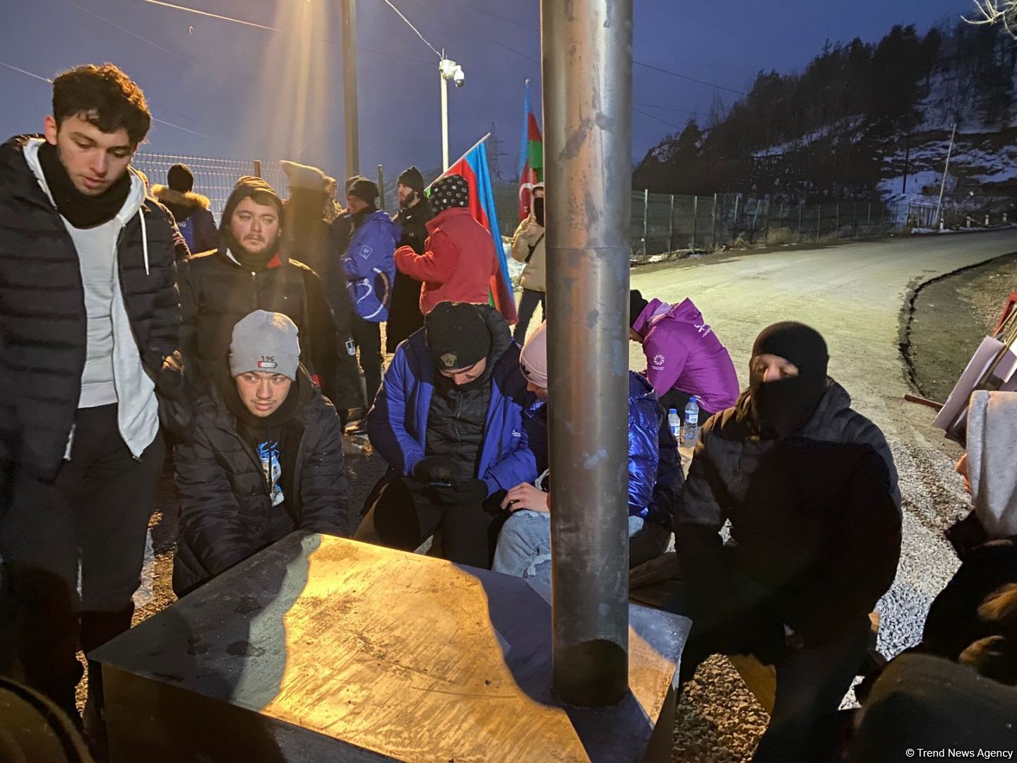 Peaceful protest of Azerbaijani eco-activists continues on Lachin-Khankendi road (PHOTO)