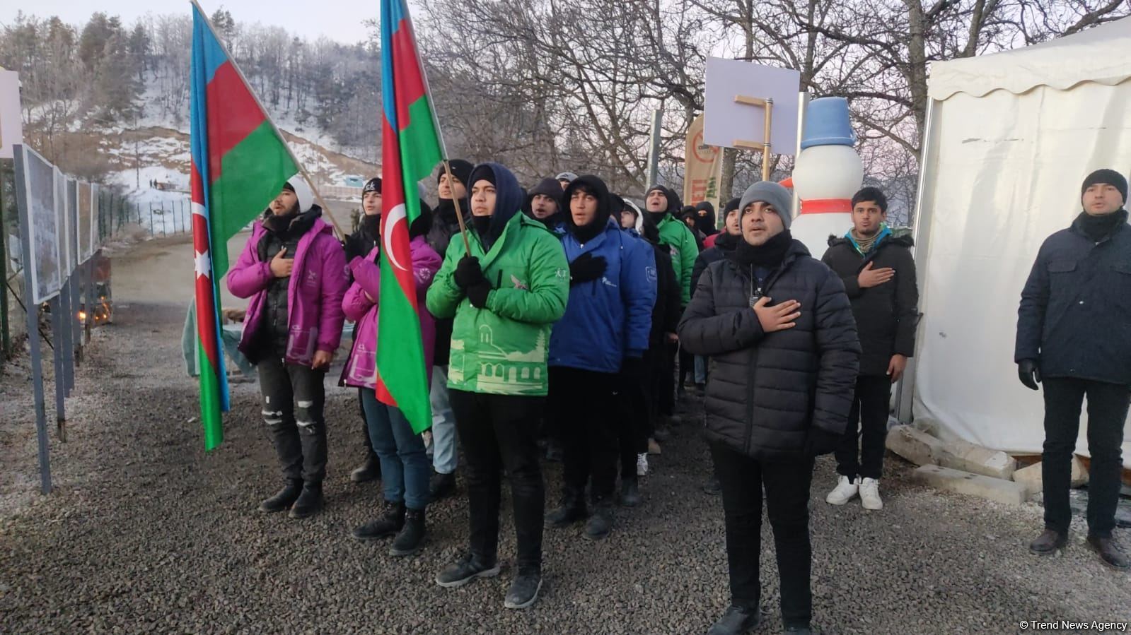 Peaceful protest of Azerbaijani eco-activists continues on Lachin-Khankendi road (PHOTO/VIDEO)