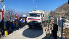 Supply vehicles of Russian peacekeepers drive freely along Azerbaijan's Lachin-Khankendi road (PHOTO)