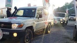 Seven ICRC vehicles drive freely along Azerbaijan's Lachin-Khankendi road (PHOTO)