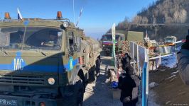 Convoy of Russian peacekeepers passes freely along Azerbaijan's Lachin-Khankendi road (PHOTO)