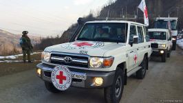 Seven ICRC vehicles drive freely along Azerbaijan's Lachin-Khankendi road (PHOTO)