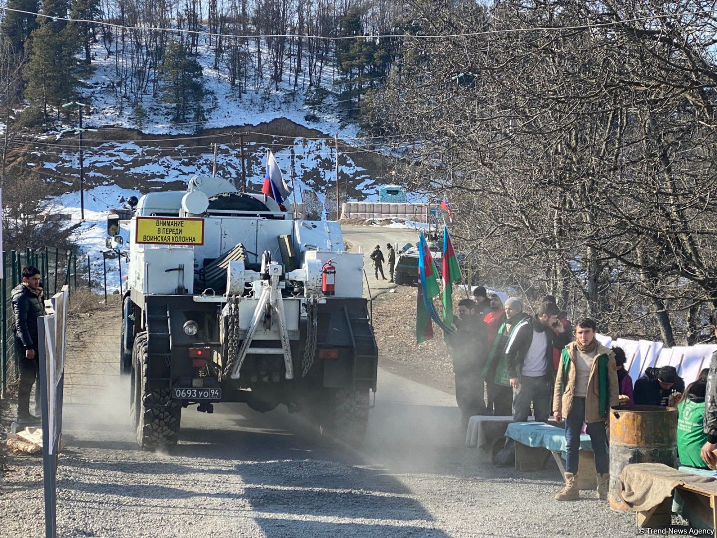 More vehicles of Russian peacekeepers pass freely along Azerbaijan's Lachin-Khankendi road (PHOTO)