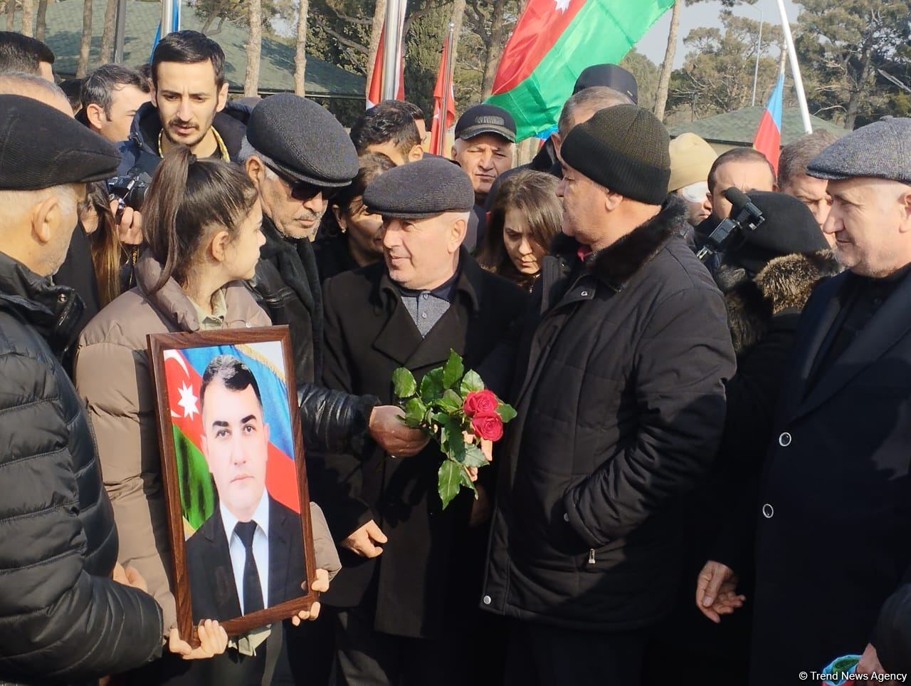 Funeral in Baku held for victim of terrorist attack in Iran, thousands gather to pay respect (PHOTO/VIDEO)