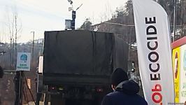 Trucks of Russian peacekeepers pass freely along Azerbaijan's Lachin-Khankendi road (PHOTO)