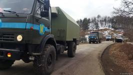 Supply vehicles of Russian peacekeepers pass freely along Azerbaijan's Lachin-Khankendi road (PHOTO)