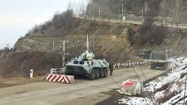 Supply vehicles of Russian peacekeepers pass freely along Azerbaijan's Lachin-Khankendi road (PHOTO)