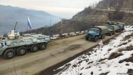 Convoy of Russian peacekeepers passes freely along Azerbaijan's Lachin-Khankendi road (PHOTO)