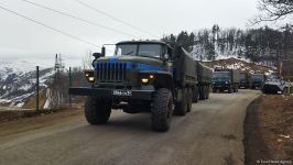 Convoy of Russian peacekeepers passes freely along Azerbaijan's Lachin-Khankendi road (PHOTO)