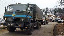 Convoy of Russian peacekeepers passes freely along Azerbaijan's Lachin-Khankendi road (PHOTO)