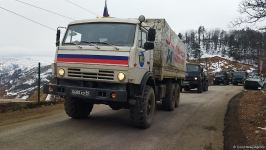 Convoy of Russian peacekeepers passes freely along Azerbaijan's Lachin-Khankendi road (PHOTO)