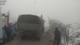 Trucks of Russian peacekeepers pass freely along Azerbaijan's Lachin-Khankendi road (PHOTO)