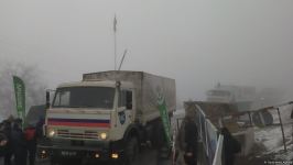 Convoy of Russian peacekeepers passes freely along Azerbaijan's Lachin-Khankendi road (PHOTO)