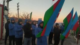 Peaceful protest of Azerbaijani eco-activists continues on Lachin-Khankendi road (PHOTO)