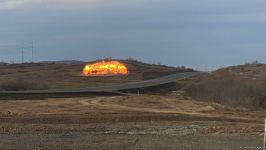 Travelers observe mine explosion process in Azerbaijan's Fuzuli (PHOTO/VIDEO)