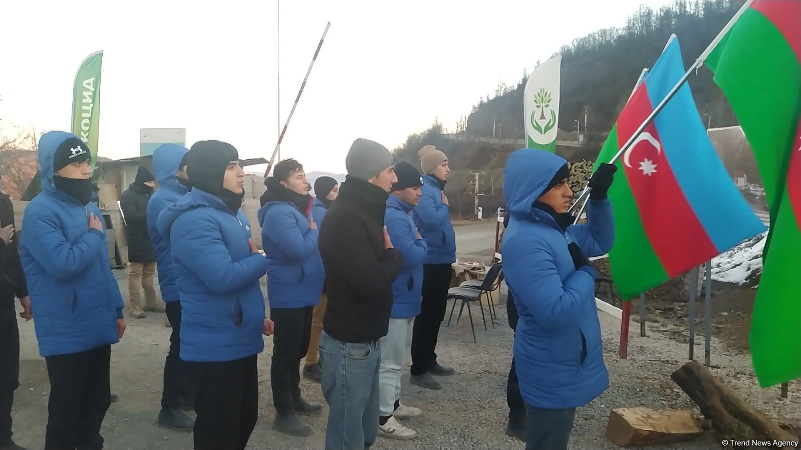 Peaceful protest of Azerbaijani eco-activists continues on Lachin-Khankendi road (PHOTO)