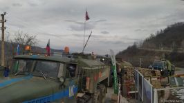 Vehicles of Russian peacekeepers pass freely along Azerbaijan's Lachin-Khankendi road (PHOTO)