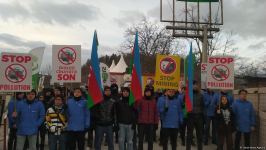 Peaceful protest of Azerbaijani eco-activists continues on Lachin-Khankendi road (PHOTO)