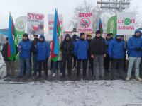 Peaceful protest of Azerbaijani eco-activists continues on Lachin-Khankendi road (PHOTO)