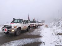 ICRC convoy moves freely along Azerbaijan's Lachin-Khankendi road (PHOTO)