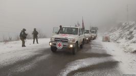 ICRC convoy moves freely along Azerbaijan's Lachin-Khankendi road (PHOTO)