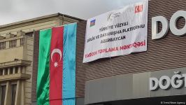 Azerbaijani citizens collecting humanitarian aid for quake-affected people in fraternal Türkiye (PHOTO/VIDEO)