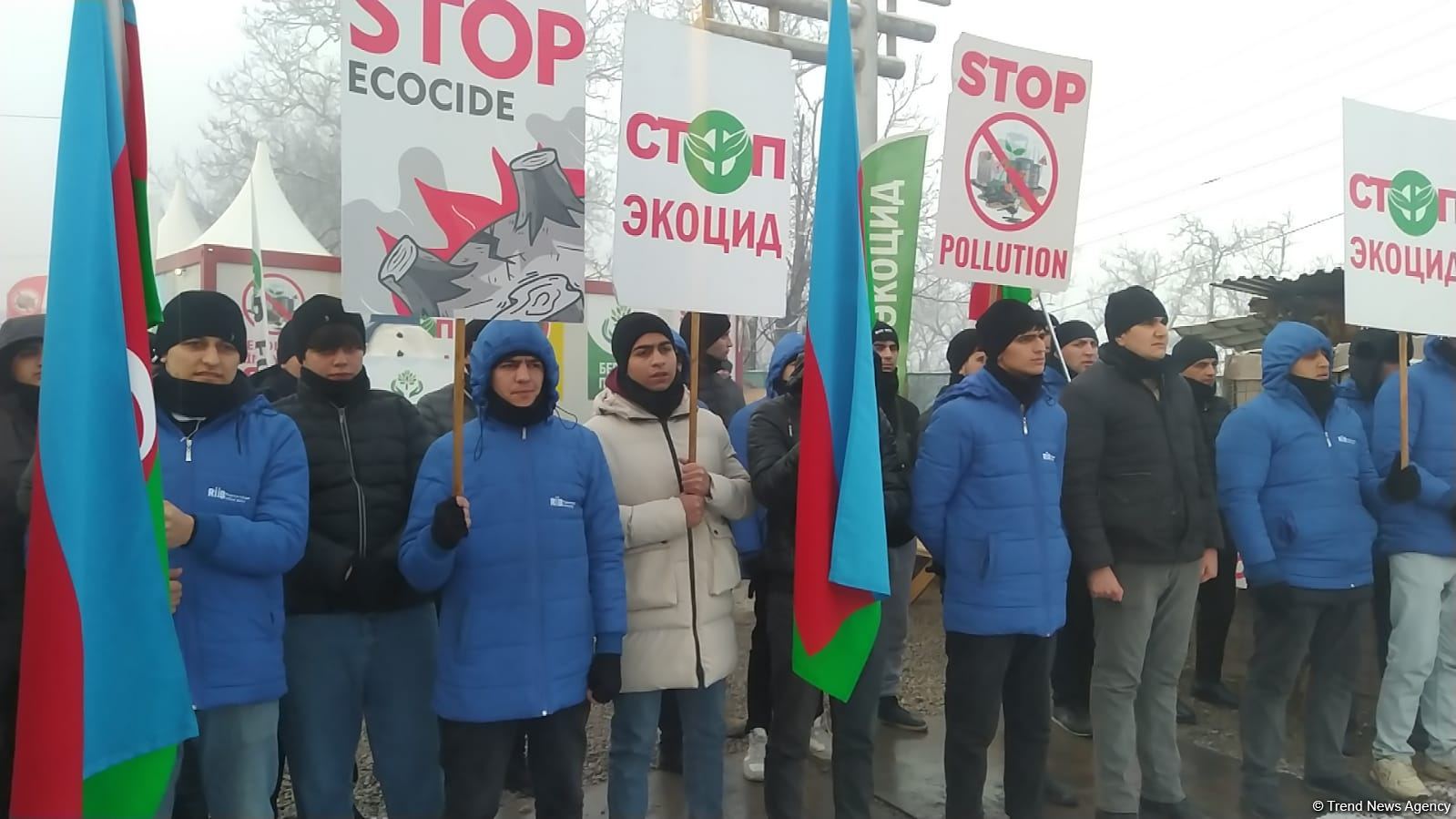 Peaceful protest of Azerbaijani eco-activists continues on Lachin-Khankendi road (PHOTO)