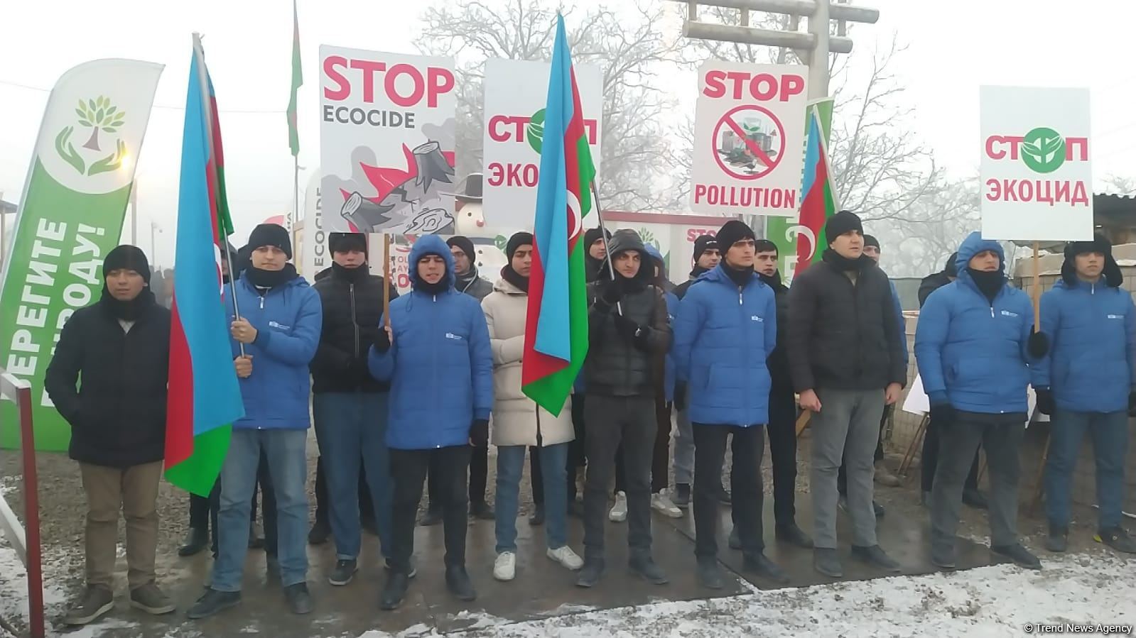 Peaceful protest of Azerbaijani eco-activists continues on Lachin-Khankendi road (PHOTO)