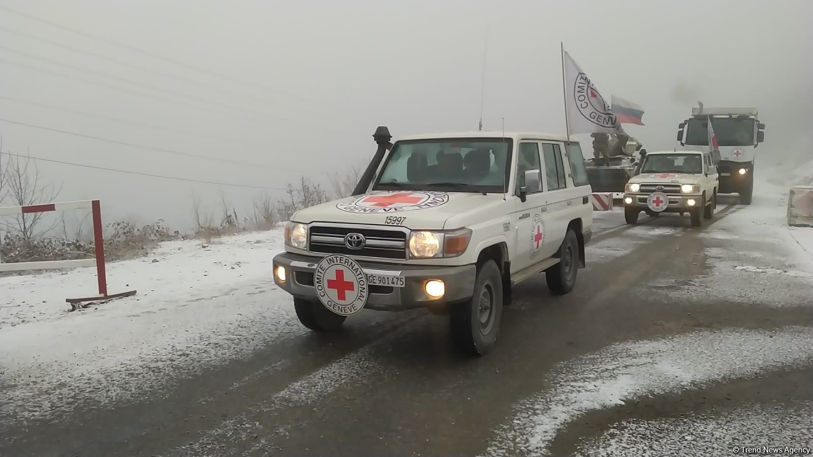 ICRC convoy moves freely along Azerbaijan's Lachin-Khankendi road (PHOTO)