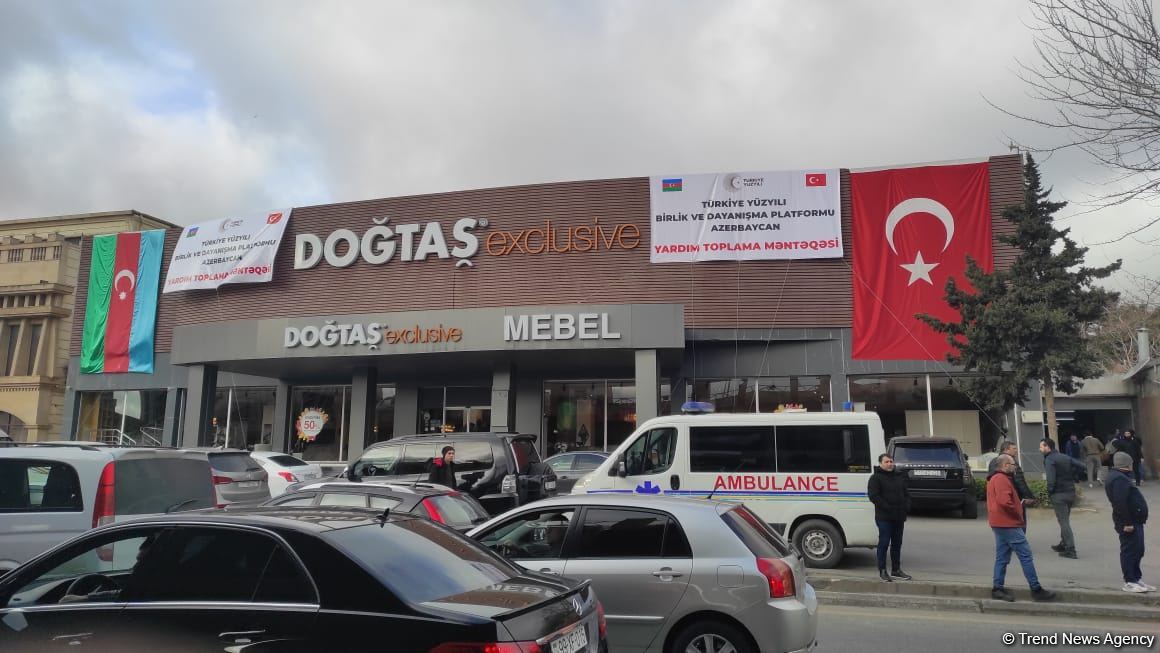 Azerbaijani citizens collecting humanitarian aid for quake-affected people in fraternal Türkiye (PHOTO/VIDEO)