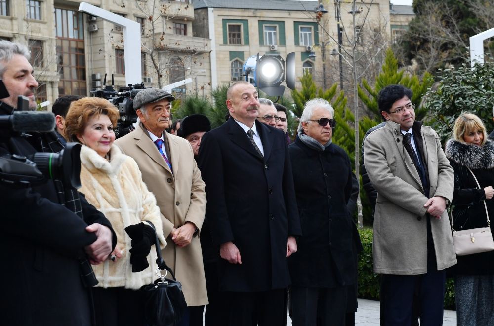 President Ilham Aliyev takes part in unveiling of monument to outstanding composer Tofig Guliyev (PHOTO)
