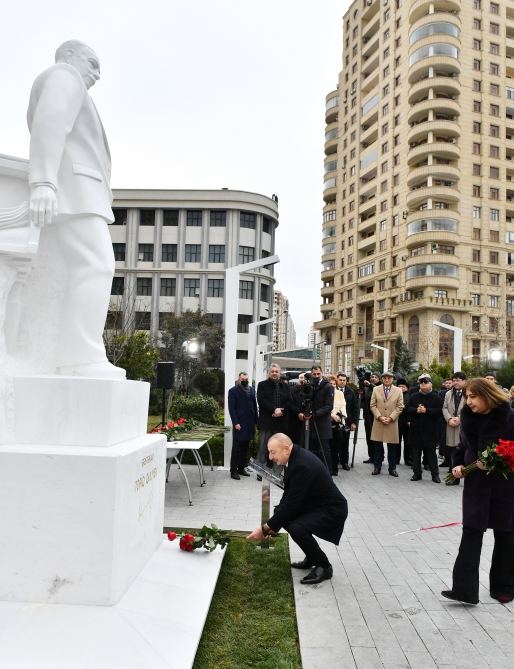 President Ilham Aliyev takes part in unveiling of monument to outstanding composer Tofig Guliyev (PHOTO)
