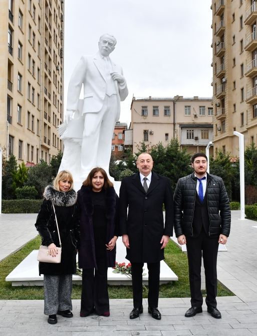 President Ilham Aliyev takes part in unveiling of monument to outstanding composer Tofig Guliyev (PHOTO)