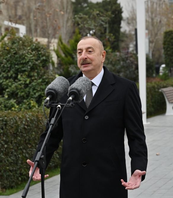 President Ilham Aliyev takes part in unveiling of monument to outstanding composer Tofig Guliyev (PHOTO)