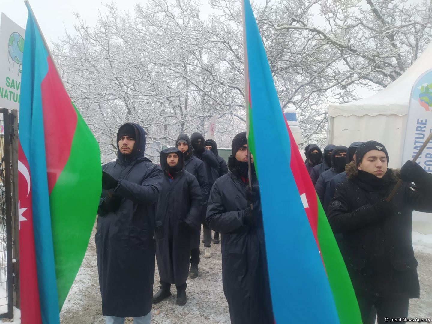 Peaceful protest of Azerbaijani eco-activists continues on Lachin-Khankendi road (PHOTO)