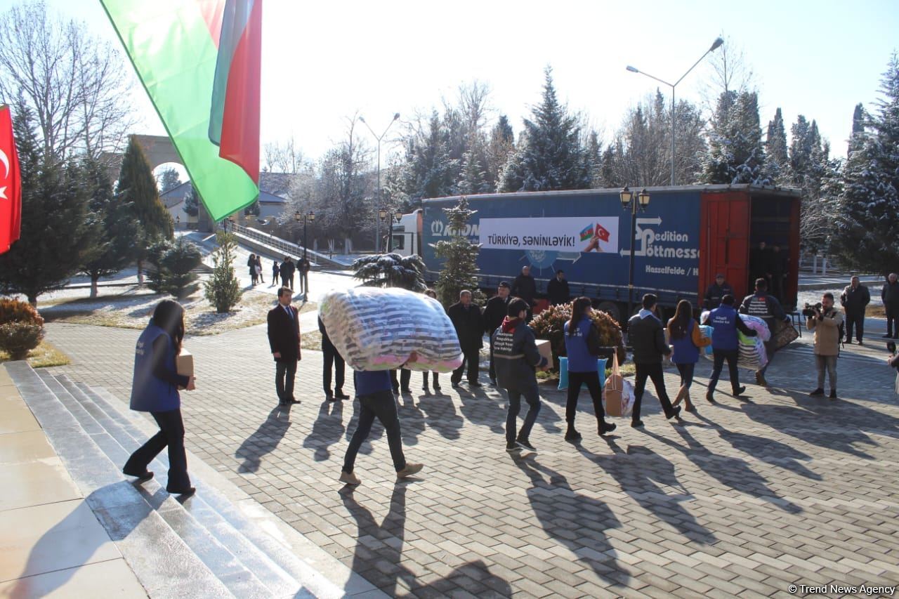 Azerbaijan's Goygol district sends humanitarian aid to quake-hit Turkish citizens (PHOTO)