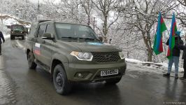 More vehicles of Russian peacekeepers move freely along Azerbaijan's Lachin-Khankendi road (PHOTO)