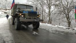 More vehicles of Russian peacekeepers move freely along Azerbaijan's Lachin-Khankendi road (PHOTO)