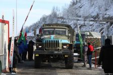 Vehicles of Russian peacekeepers pass freely along Azerbaijan's Lachin-Khankendi road (PHOTO)