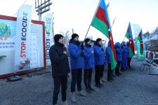 Peaceful protest of Azerbaijani eco-activists continues on Lachin-Khankendi road (PHOTO)