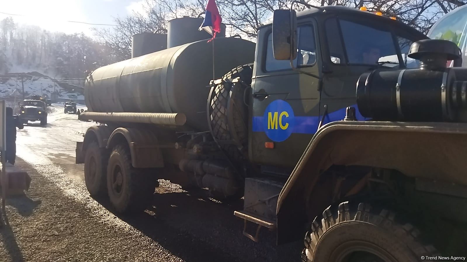 Vehicles of Russian peacekeepers pass freely along Azerbaijan's Lachin-Khankendi road (PHOTO)