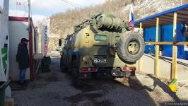 Vehicles of Russian peacekeepers pass freely along Azerbaijan's Lachin-Khankendi road (PHOTO)