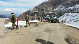 Vehicles of Russian peacekeepers pass freely along Azerbaijan's Lachin-Khankendi road (PHOTO)