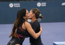 Podium training for Trampoline Gymnastics World Cup participants held in Baku