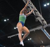 Podium training for Trampoline Gymnastics World Cup participants held in Baku